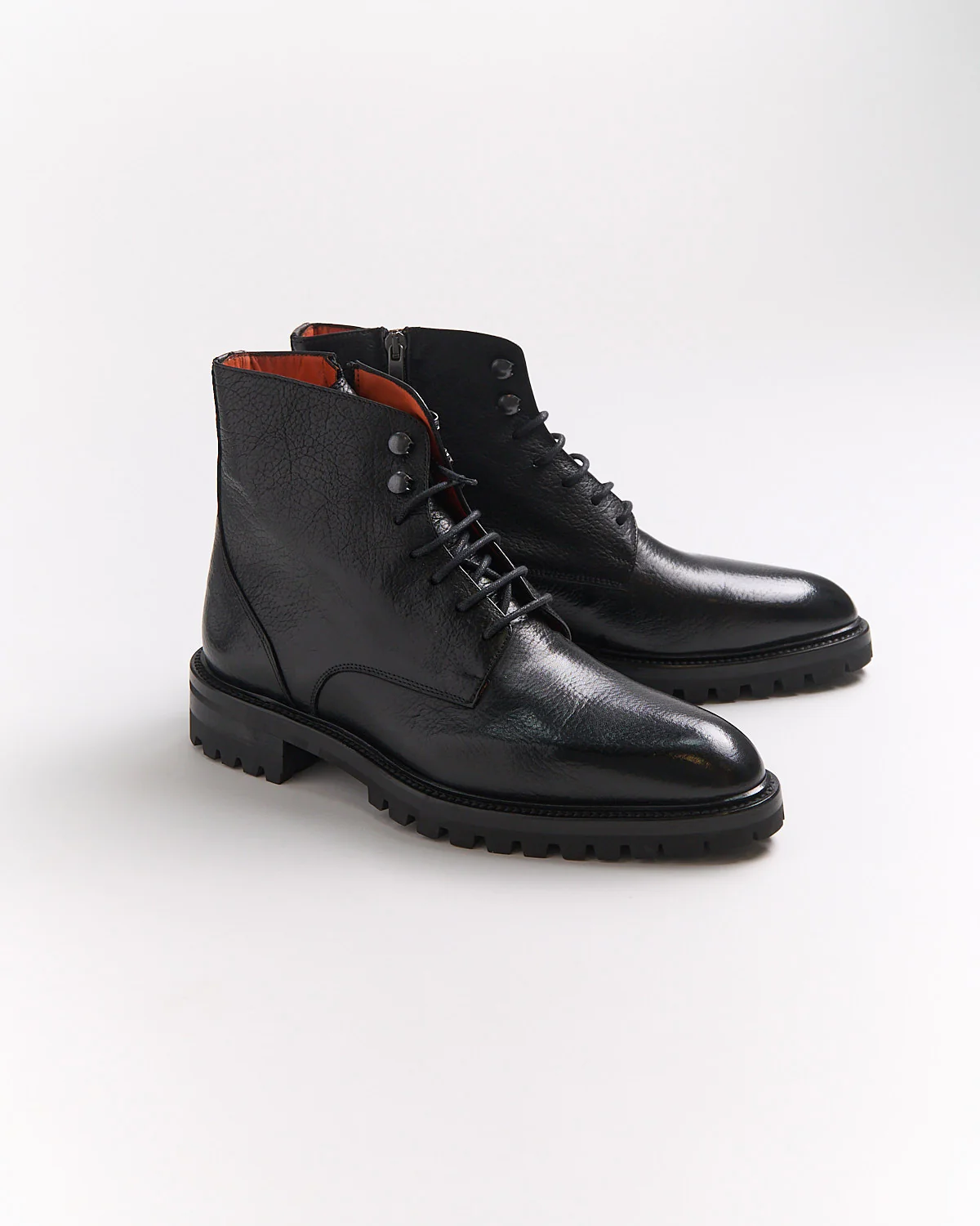 St. Moritz Lug Sole Leather Lace Up Boots - Image 3