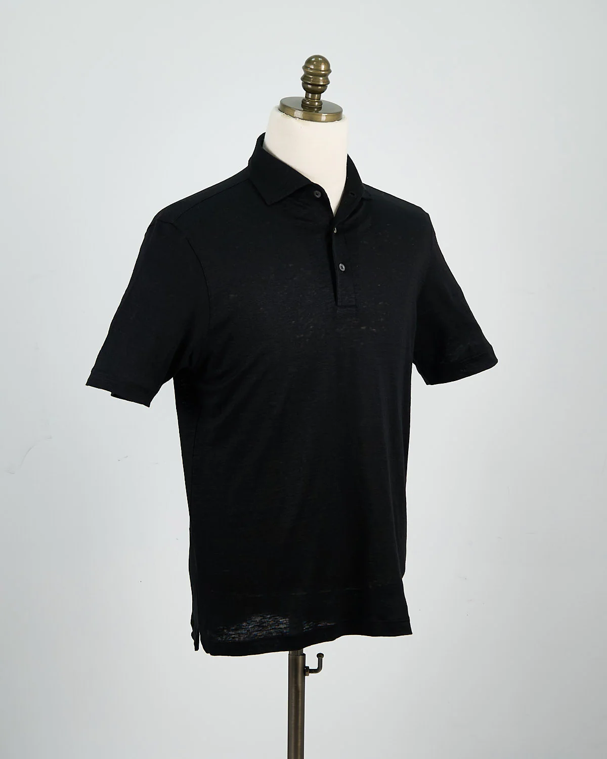 100% Linen Standup Collar Polo
