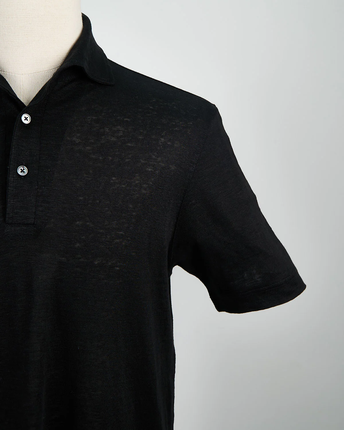 100% Linen Standup Collar Polo - Image 6
