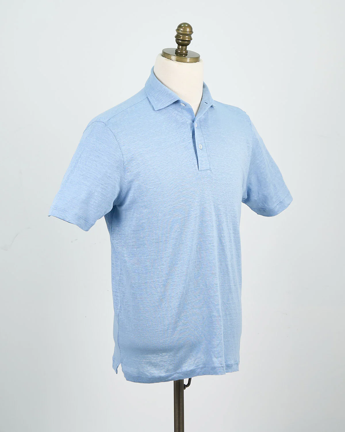100% Linen Standup Collar Polo