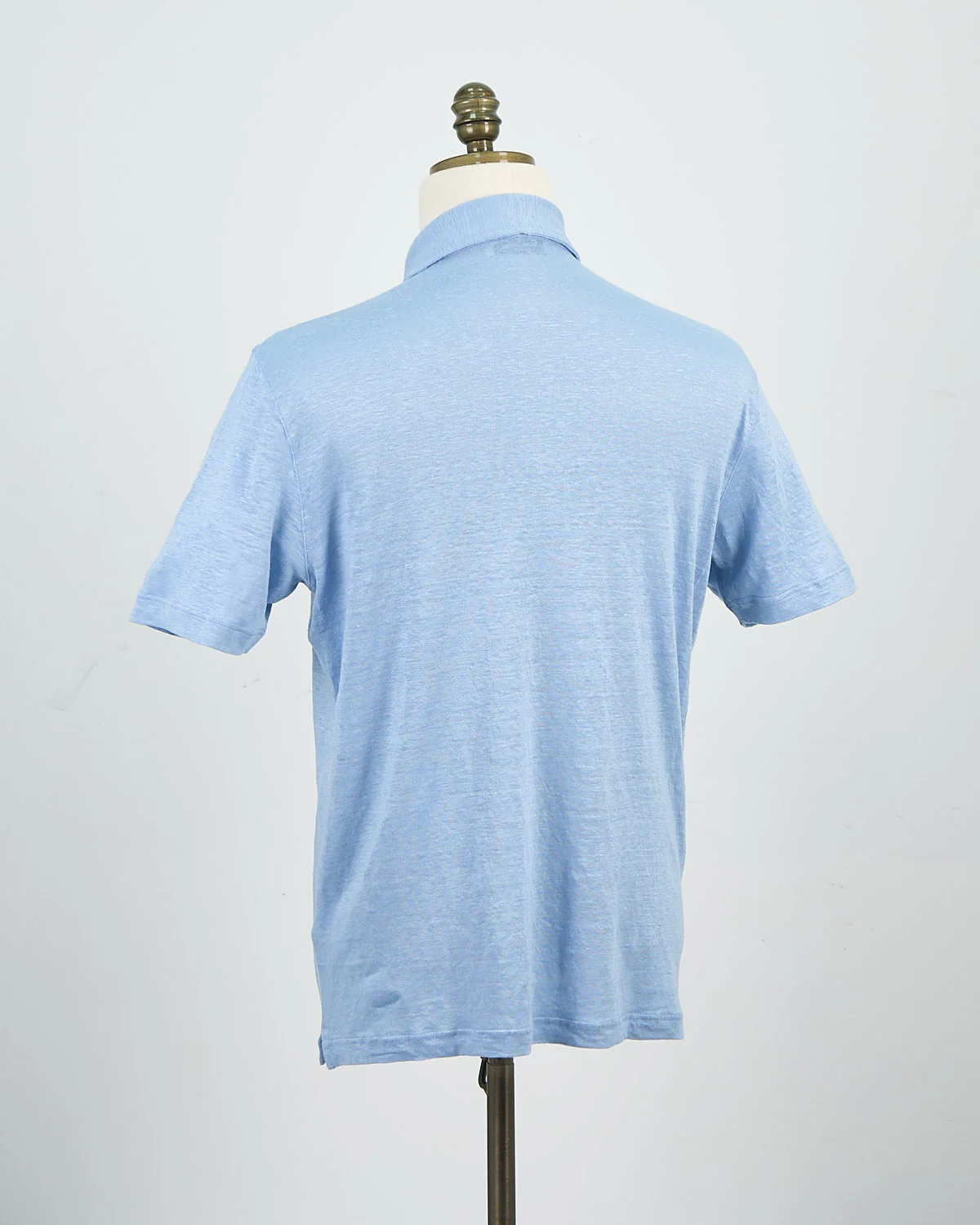 100% Linen Standup Collar Polo - Image 2