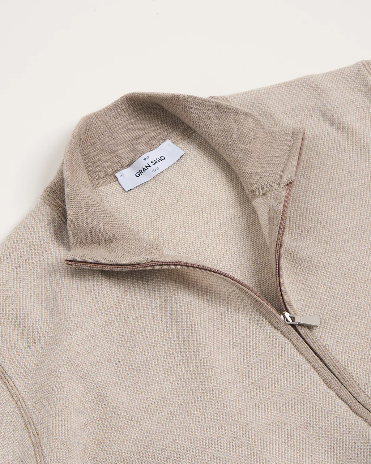 Birdseye Knit Full Zip Sweater - Image 4