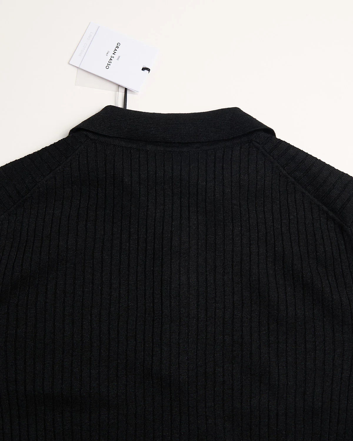 Cotton & Linen Ribbed Fine Knit Polo - Image 6