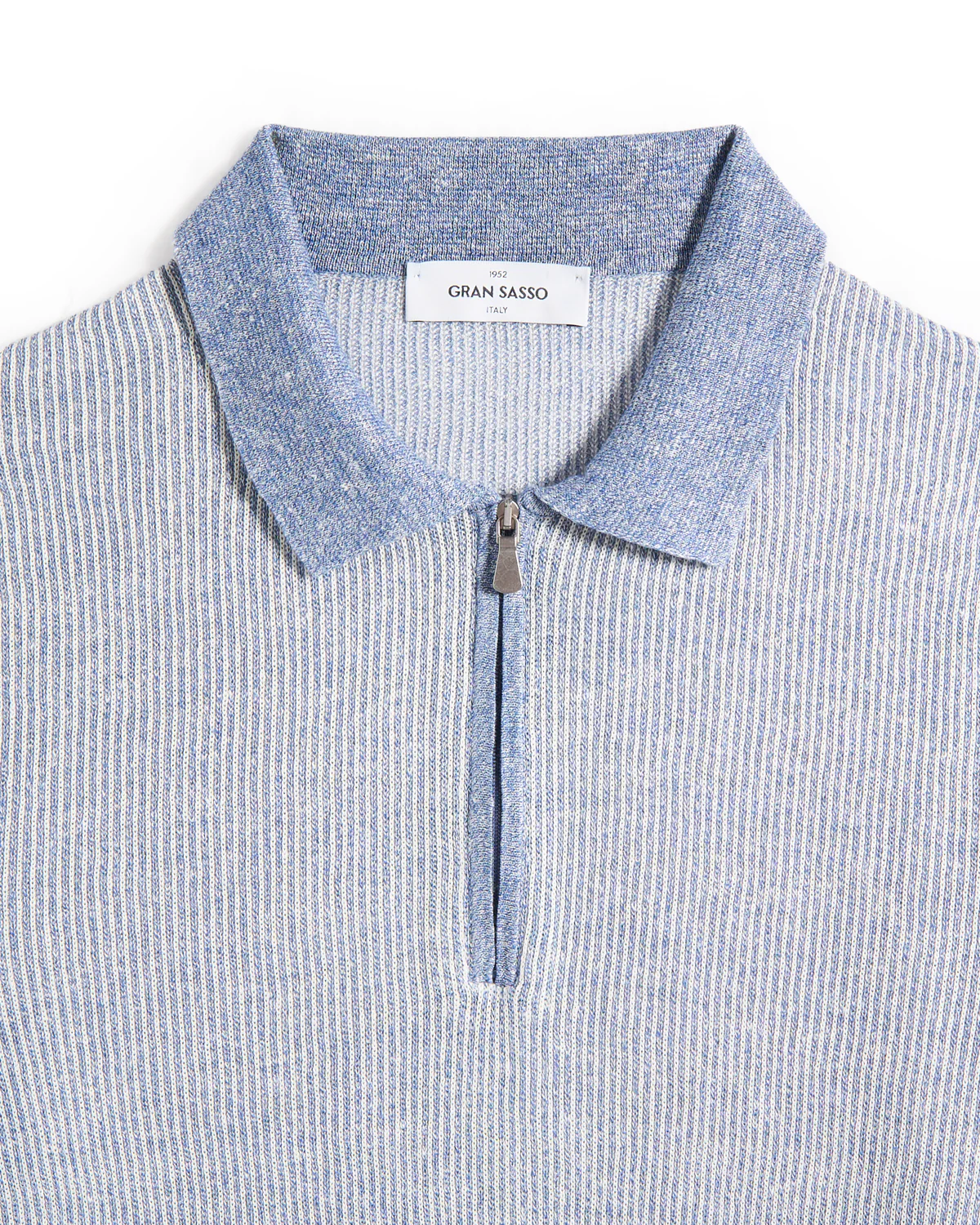 Cotton & Linen Summer 1/4 Zip Polo - Image 2