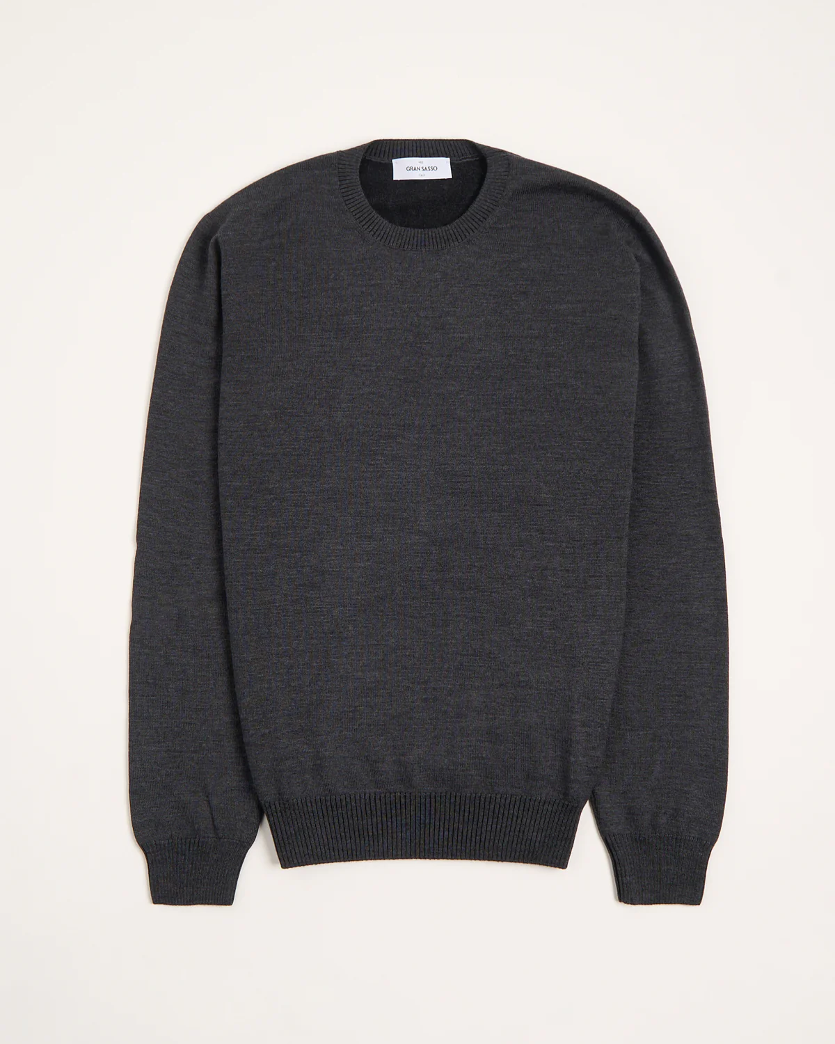 Double Faced Wool Crewneck Sweater
