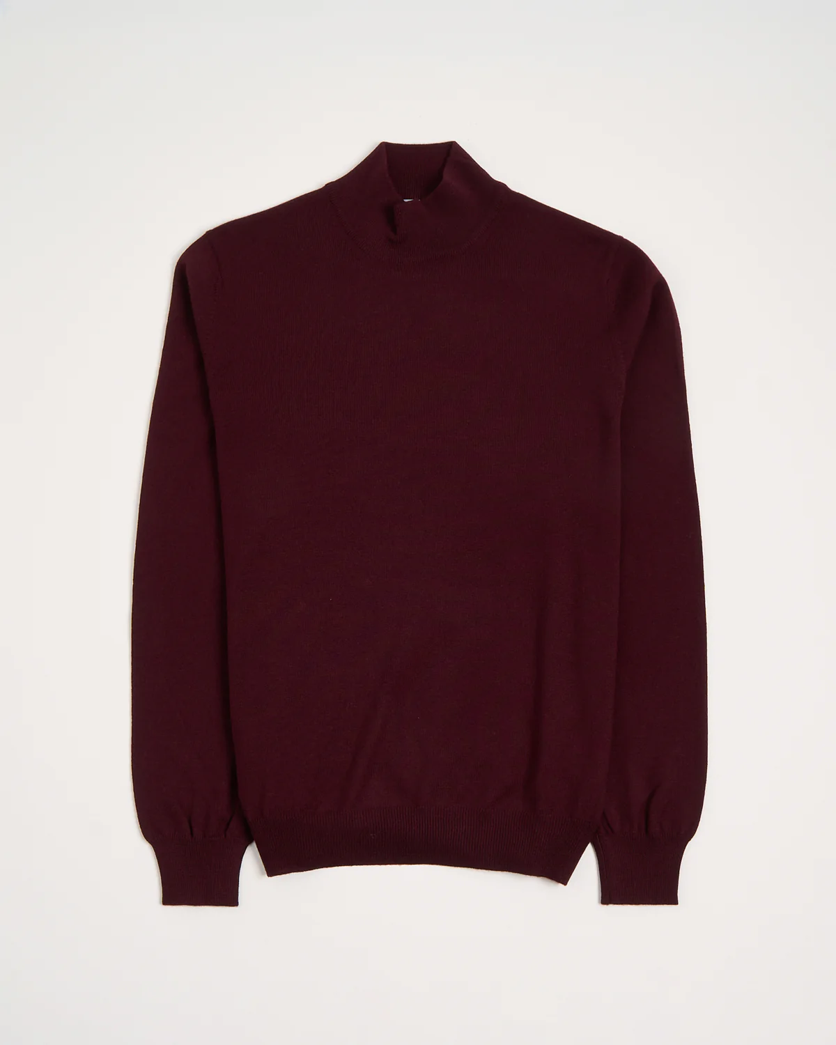 Mock Neck Wool Sweater