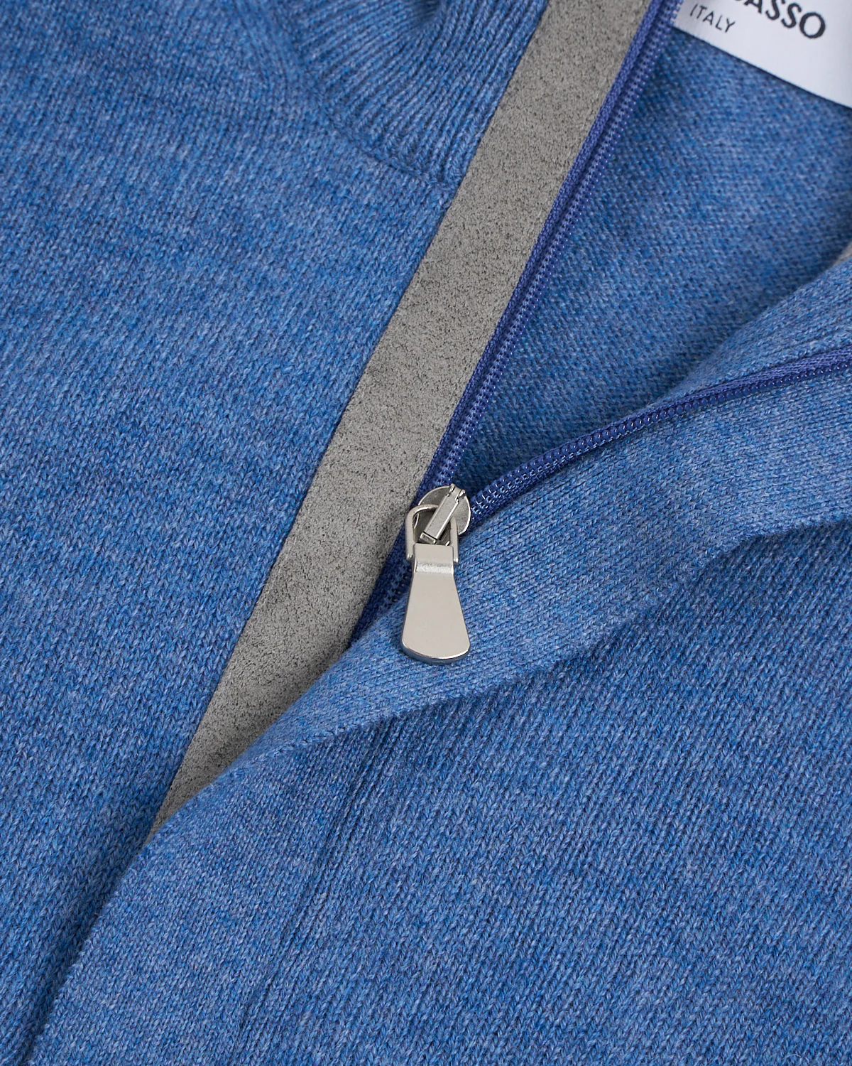 Mock Zip Wool Sweater With Elbow Patch - Image 4
