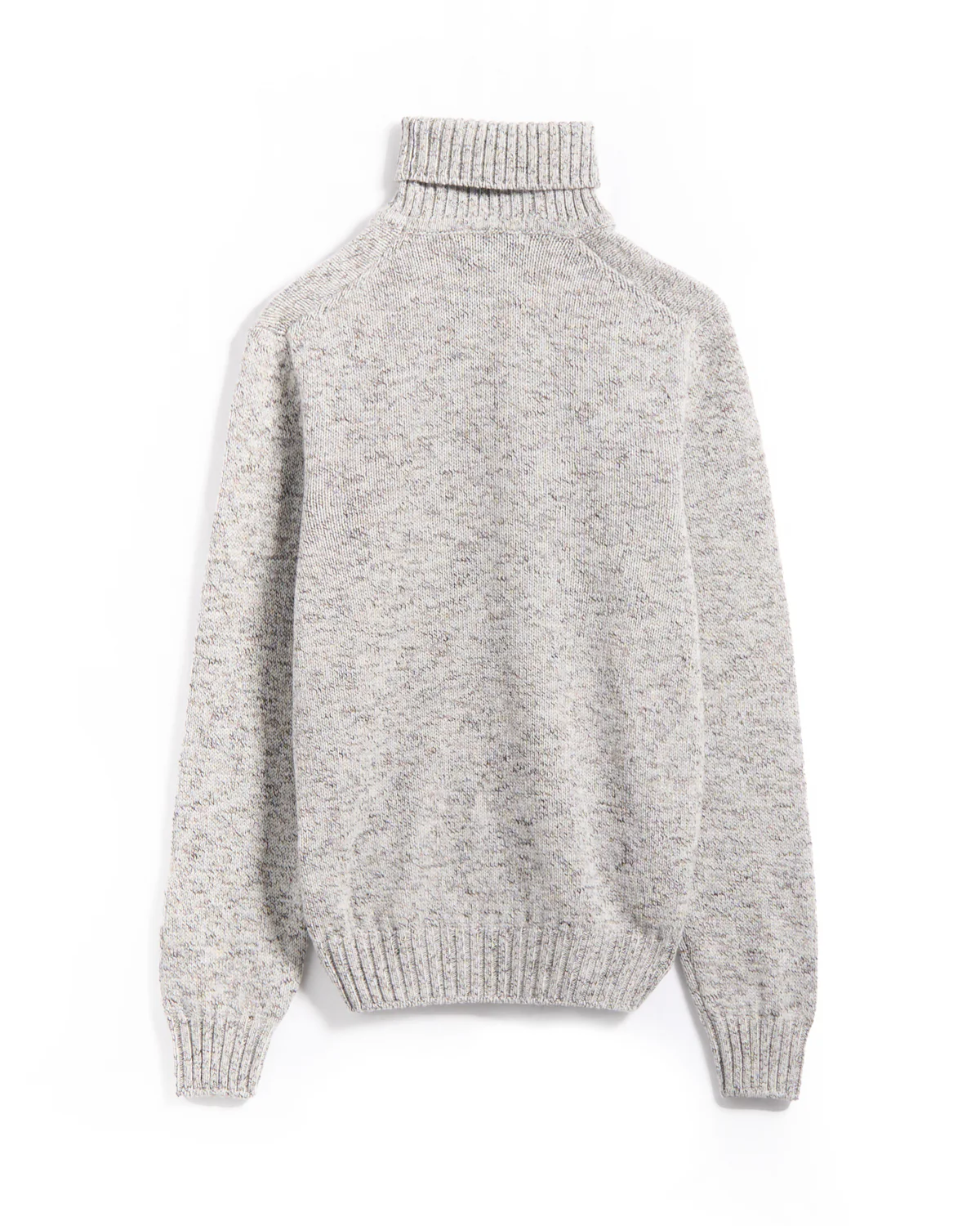 Printed Yarn Turtleneck Sweater
