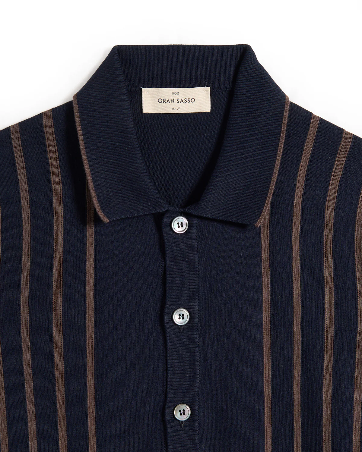 Retro Stripe Full Button Polo - Image 2