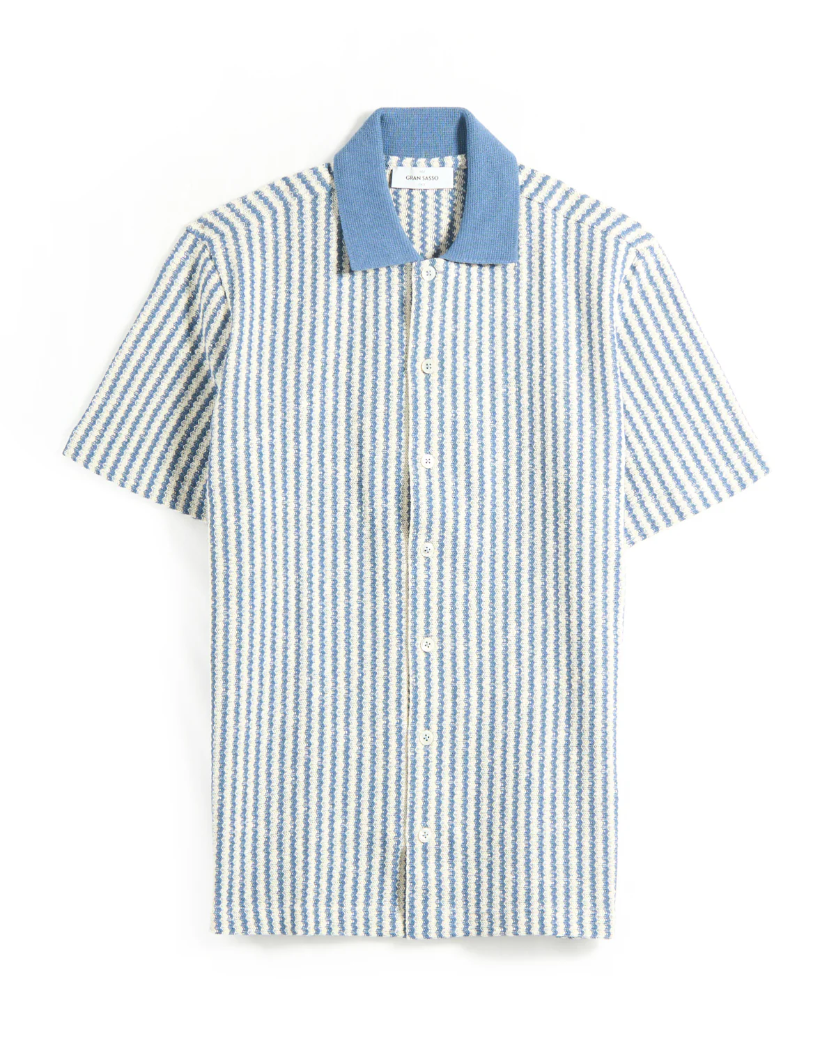 Ruschel Zig Zag Full Button Short Sleeve Overshirt
