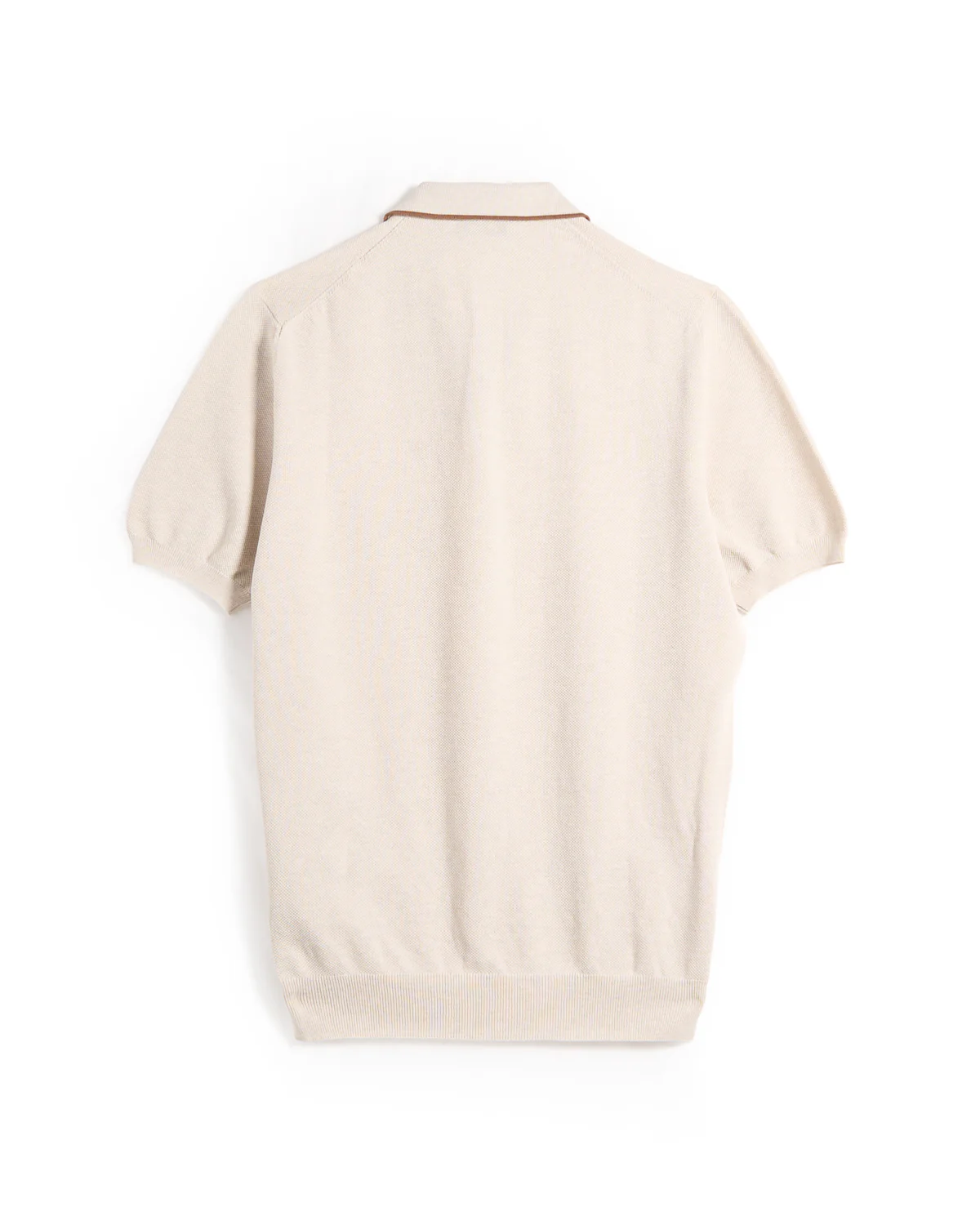 Tipped Johnny Collar Ultralight Piqué Polo - Image 3