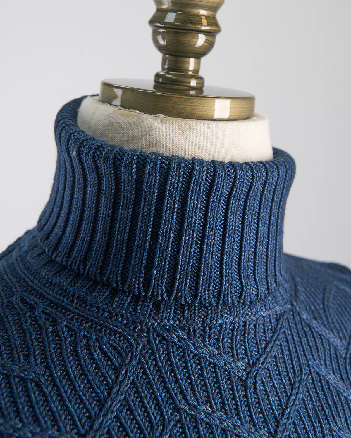 Zig Zag Cableknit Vintage Wool Turtleneck - Image 2