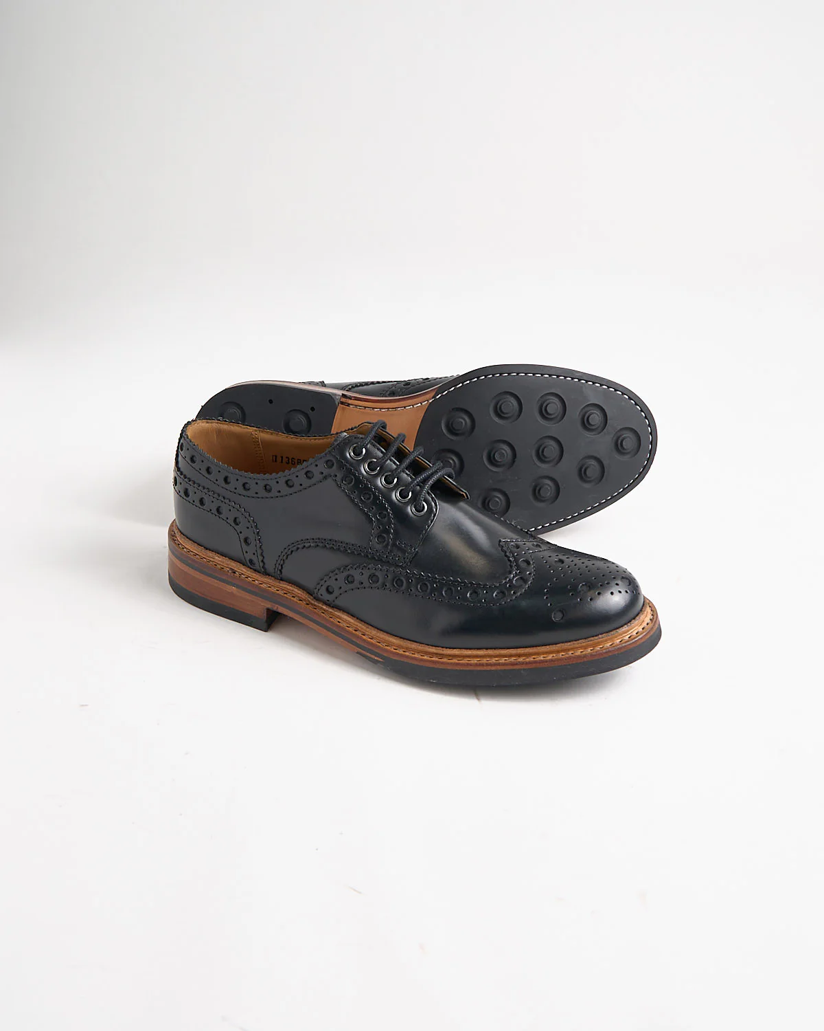 Archie 113685 Black Calf Brogue Shoes - Image 4