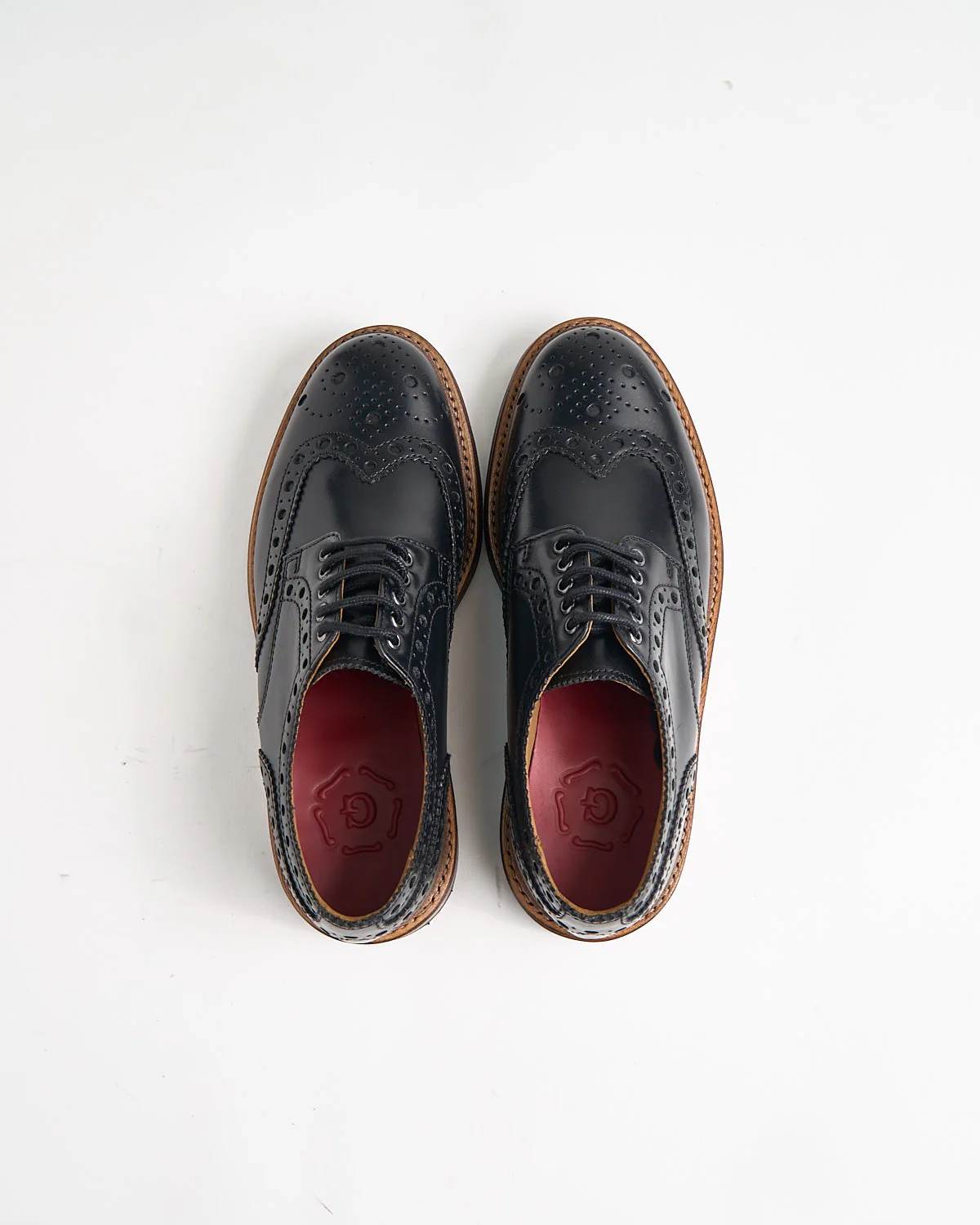 Archie 113685 Black Calf Brogue Shoes - Image 6