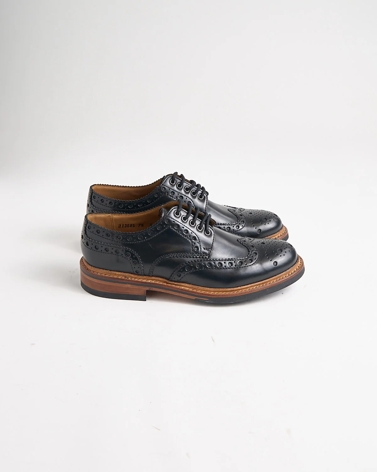 Archie 113685 Black Calf Brogue Shoes - Image 7