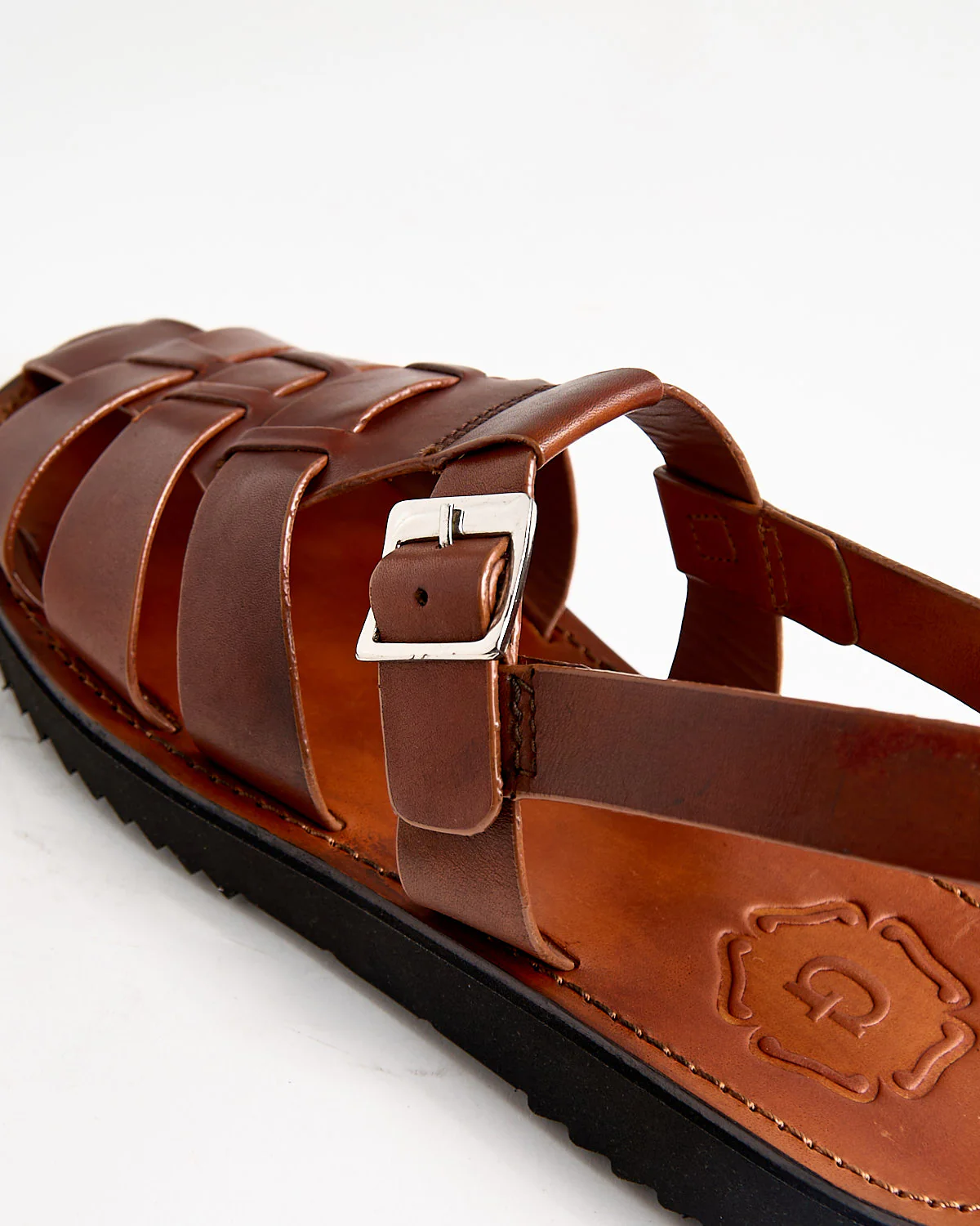 Quincy 113850 Tan Handpainted Leather Sandals - Image 2