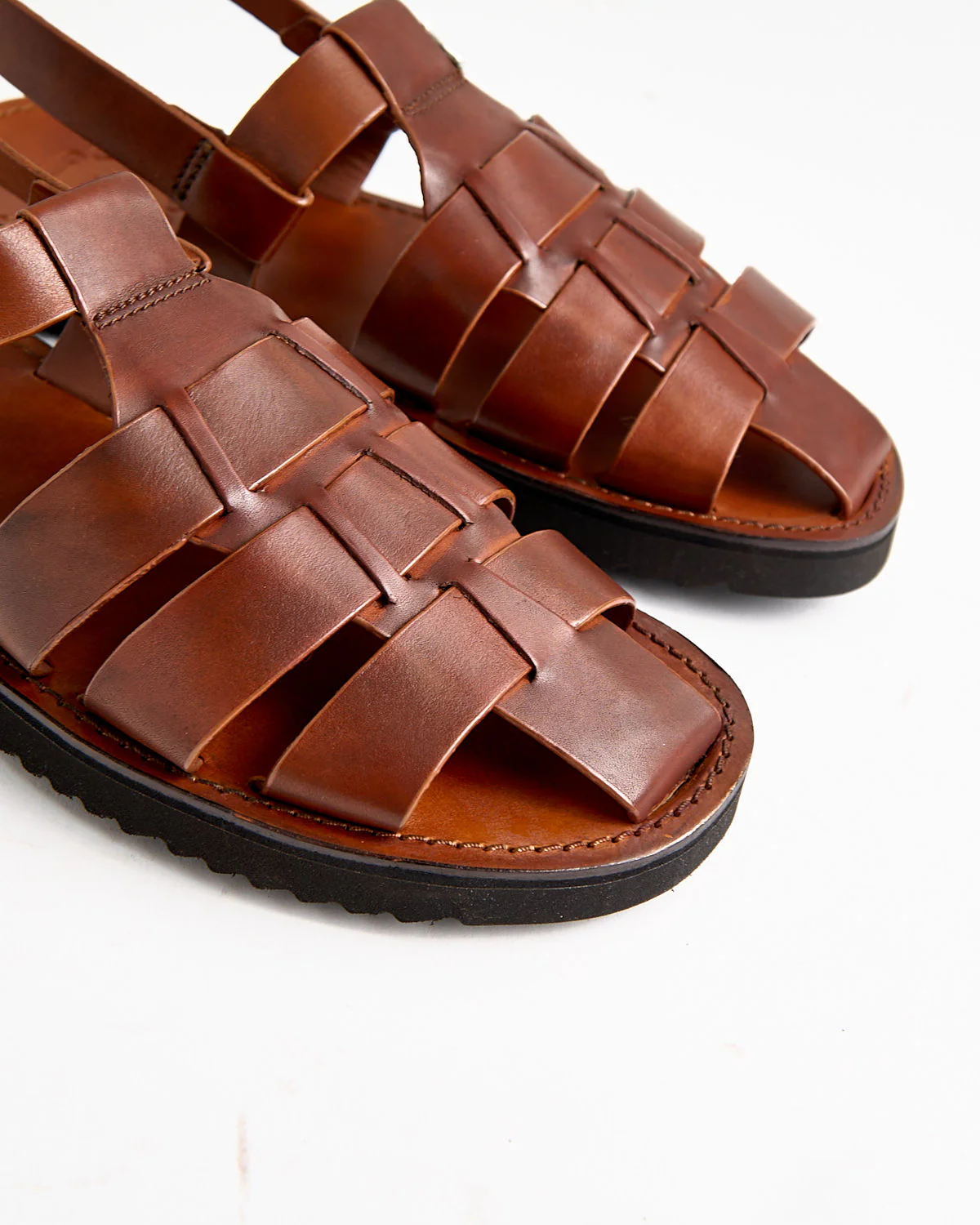 Quincy 113850 Tan Handpainted Leather Sandals - Image 3
