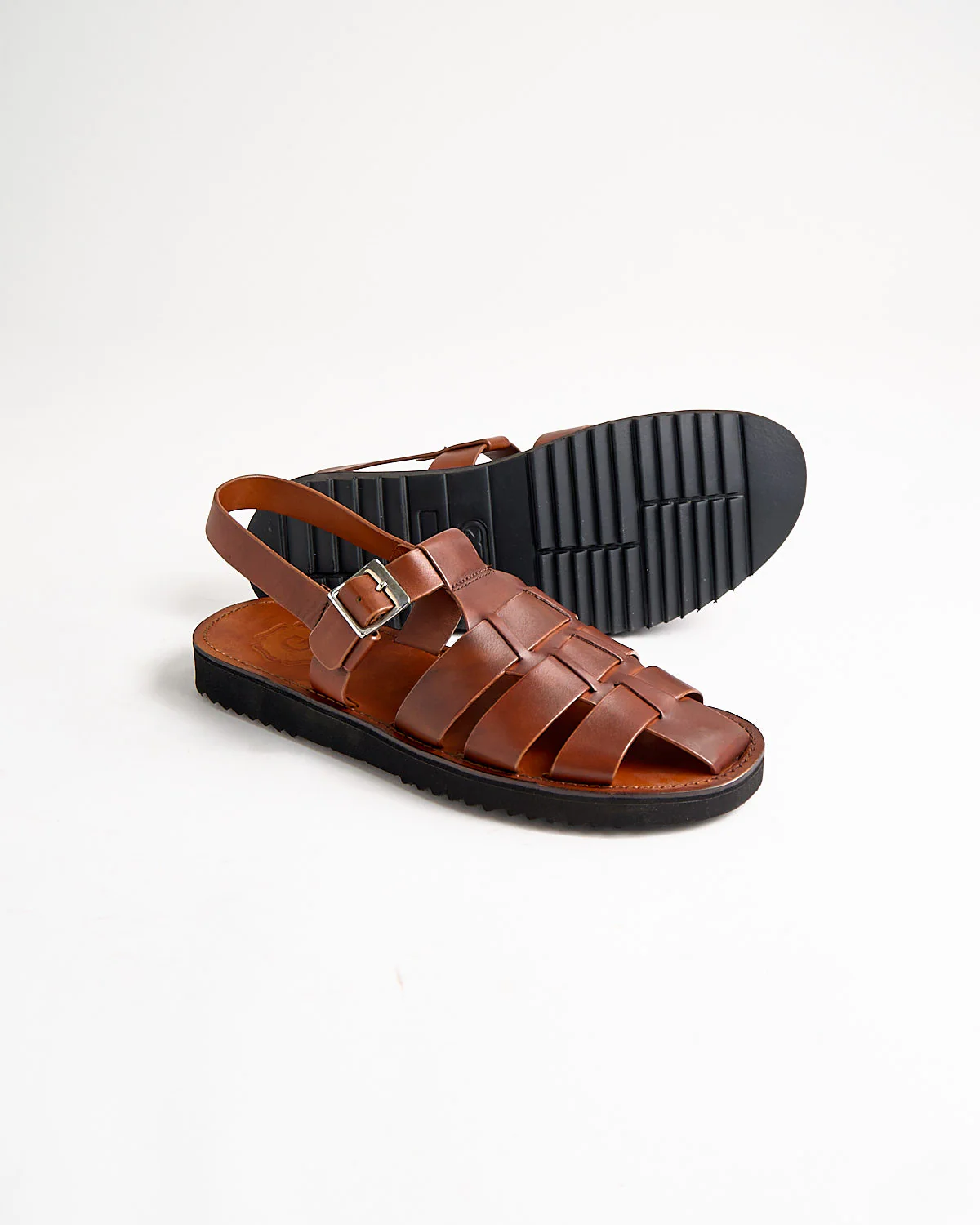 Quincy 113850 Tan Handpainted Leather Sandals - Image 4