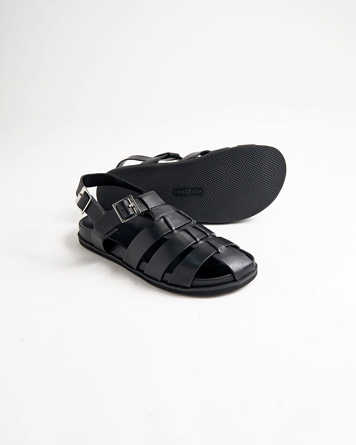 Quinton 114455 Black Calf Leather Sandals - Image 3