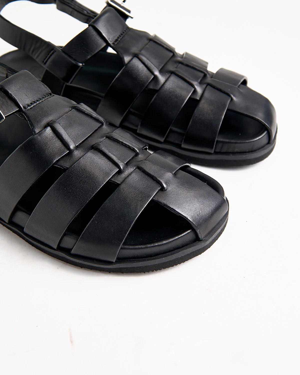 Quinton 114455 Black Calf Leather Sandals - Image 4