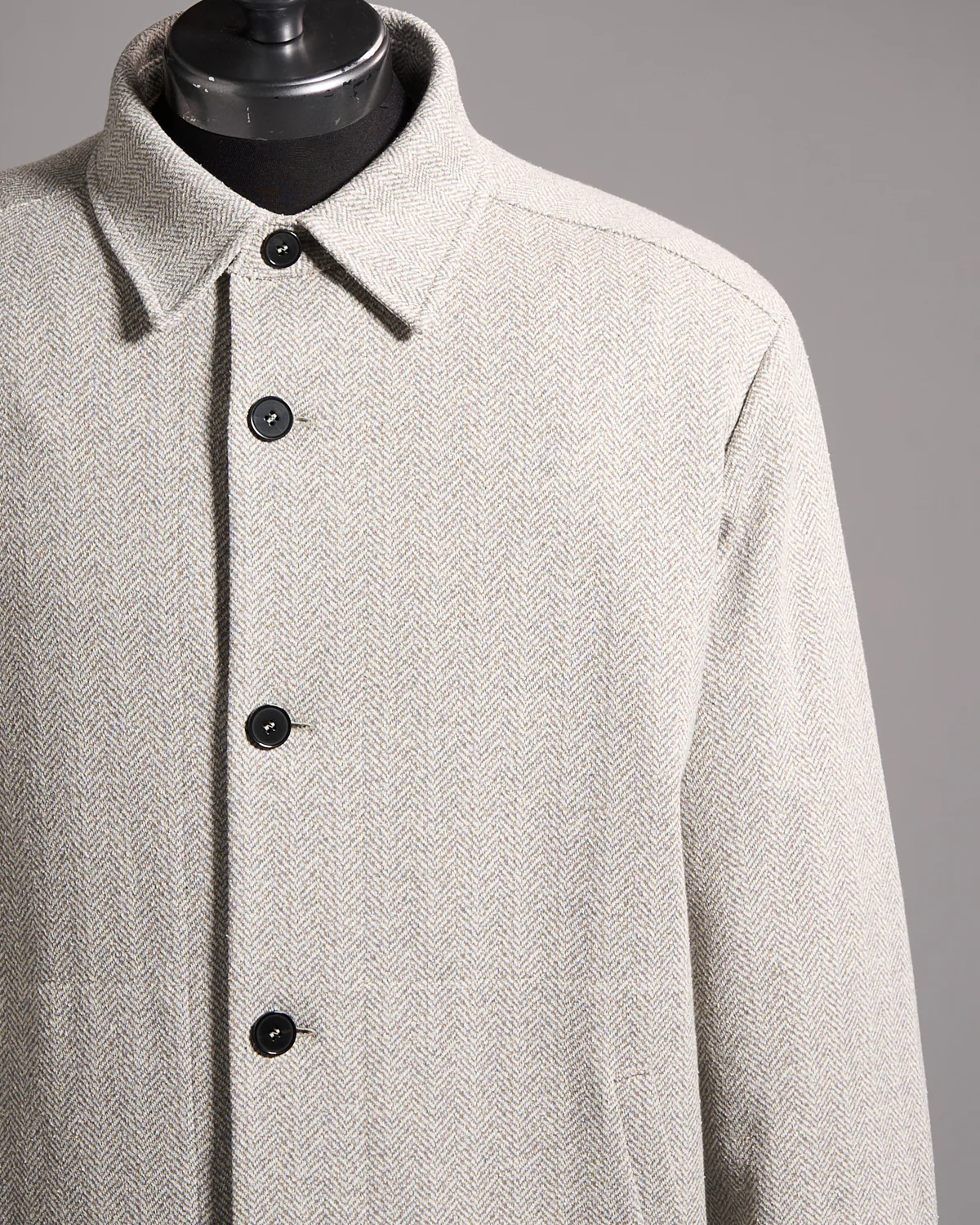 Bouclé Herringbone Shirt Jacket - Image 2