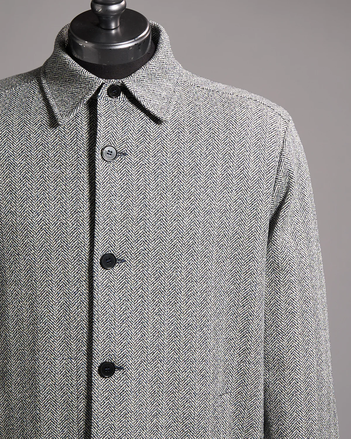 Bouclé Herringbone Shirt Jacket - Image 2