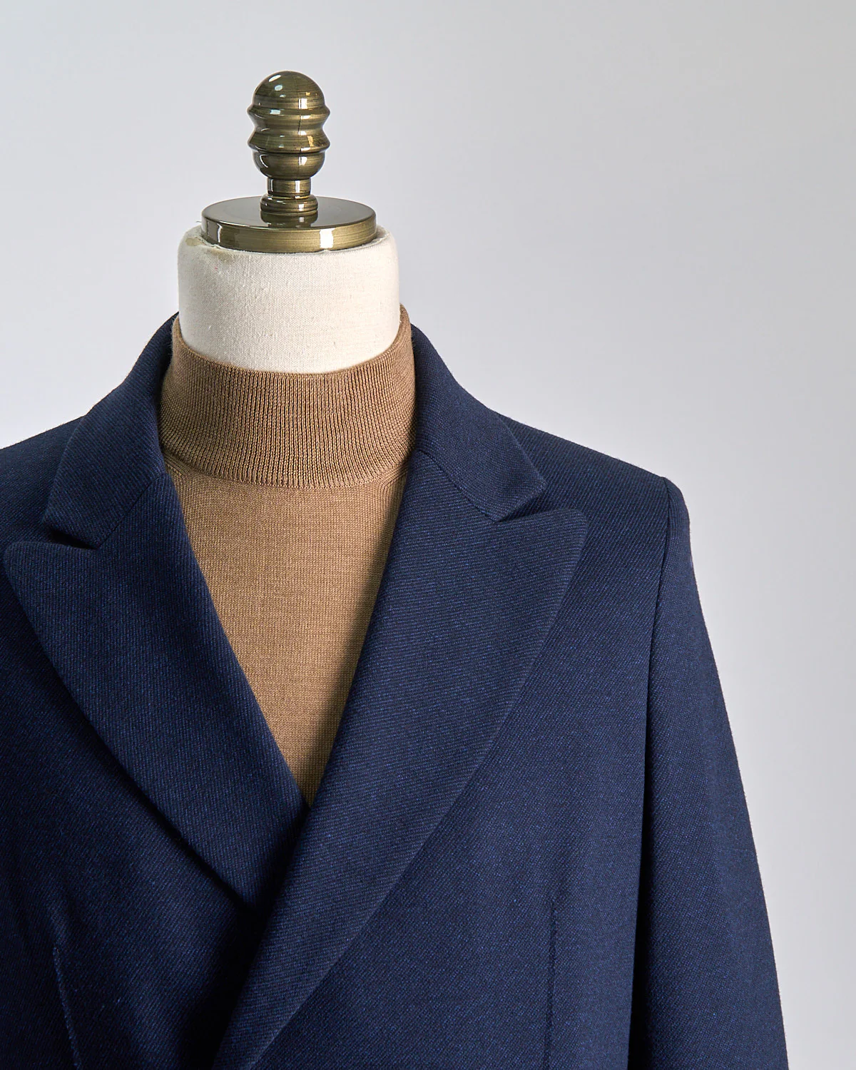 Double Breasted Peak Lapel Mini Twill Knit Sweater Blazer - Image 2