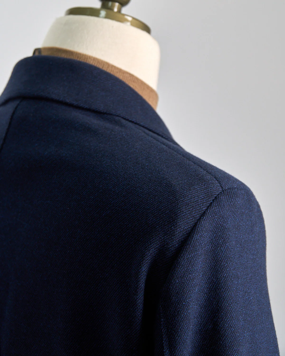 Double Breasted Peak Lapel Mini Twill Knit Sweater Blazer - Image 6