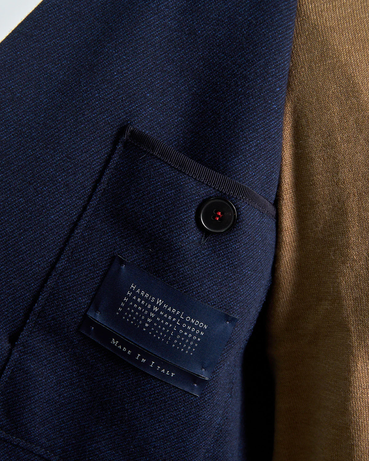 Double Breasted Peak Lapel Mini Twill Knit Sweater Blazer - Image 8