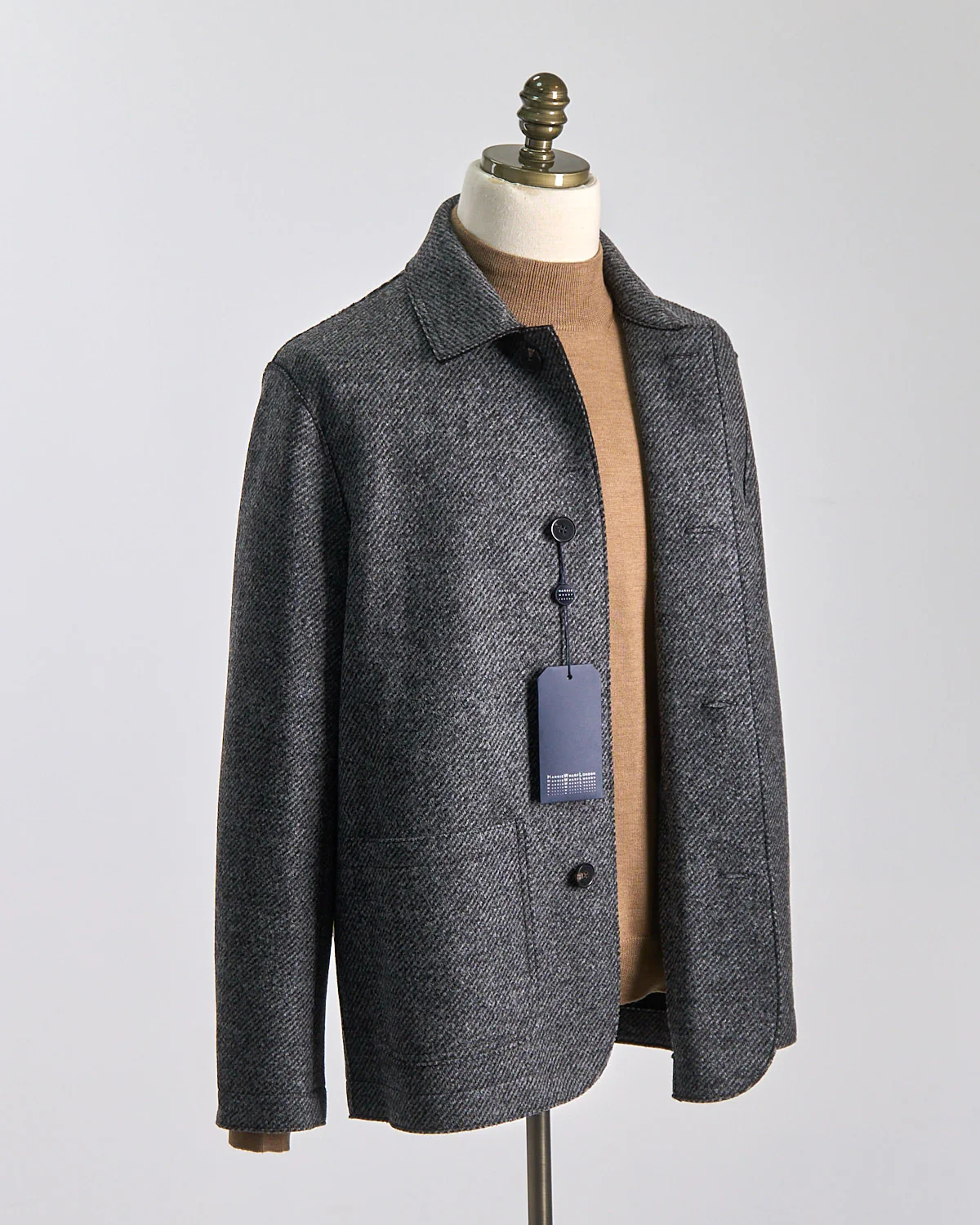 Jacquard Twill Stretch Knit Utility Jacket - Image 2