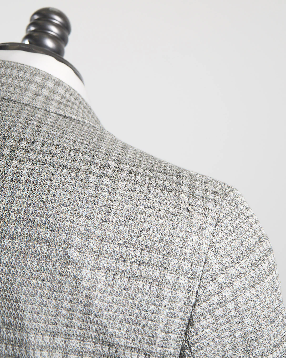 Linen Blend Prince Of Wales Knit Soft Jacket - Image 4