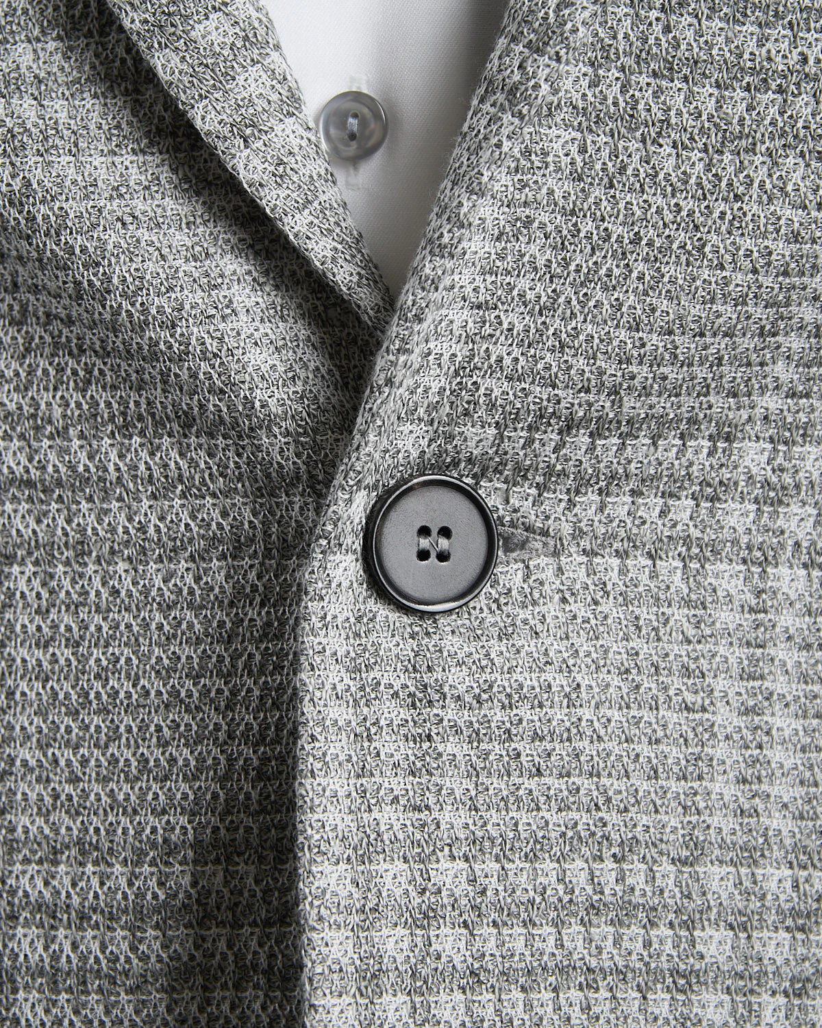 Linen Blend Prince Of Wales Knit Soft Jacket - Image 5