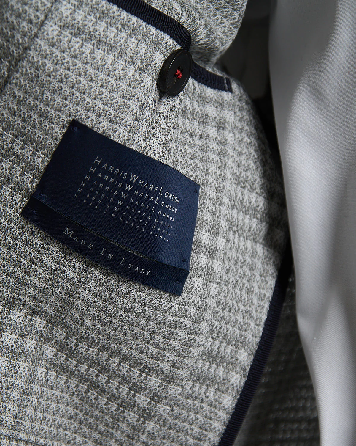 Linen Blend Prince Of Wales Knit Soft Jacket - Image 7