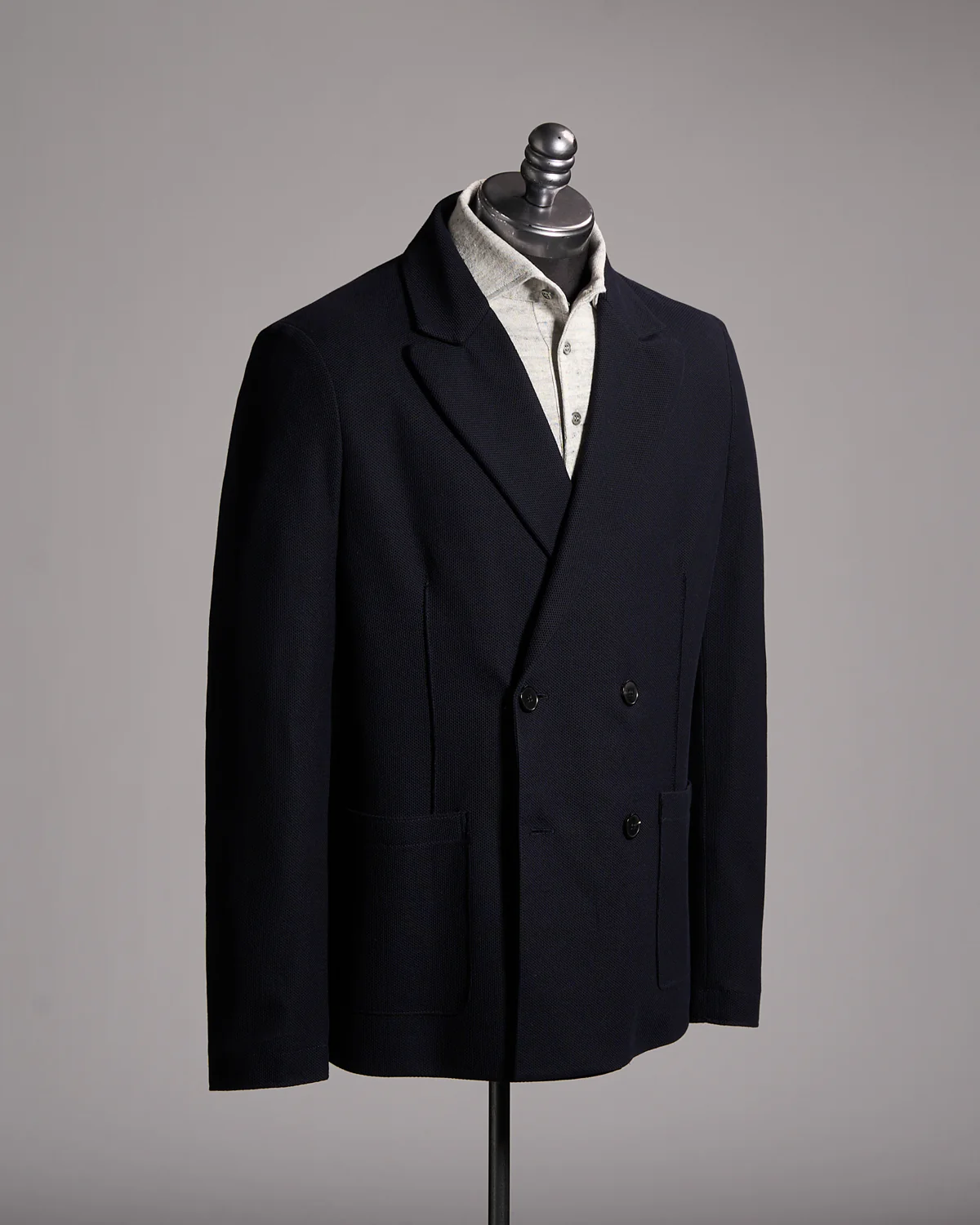 Loro Piana Fabric Double Breasted Honeycomb Blazer