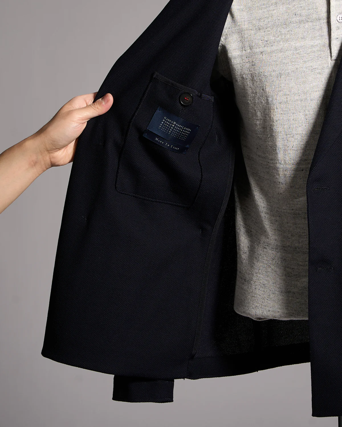 Loro Piana Fabric Double Breasted Honeycomb Blazer - Image 7