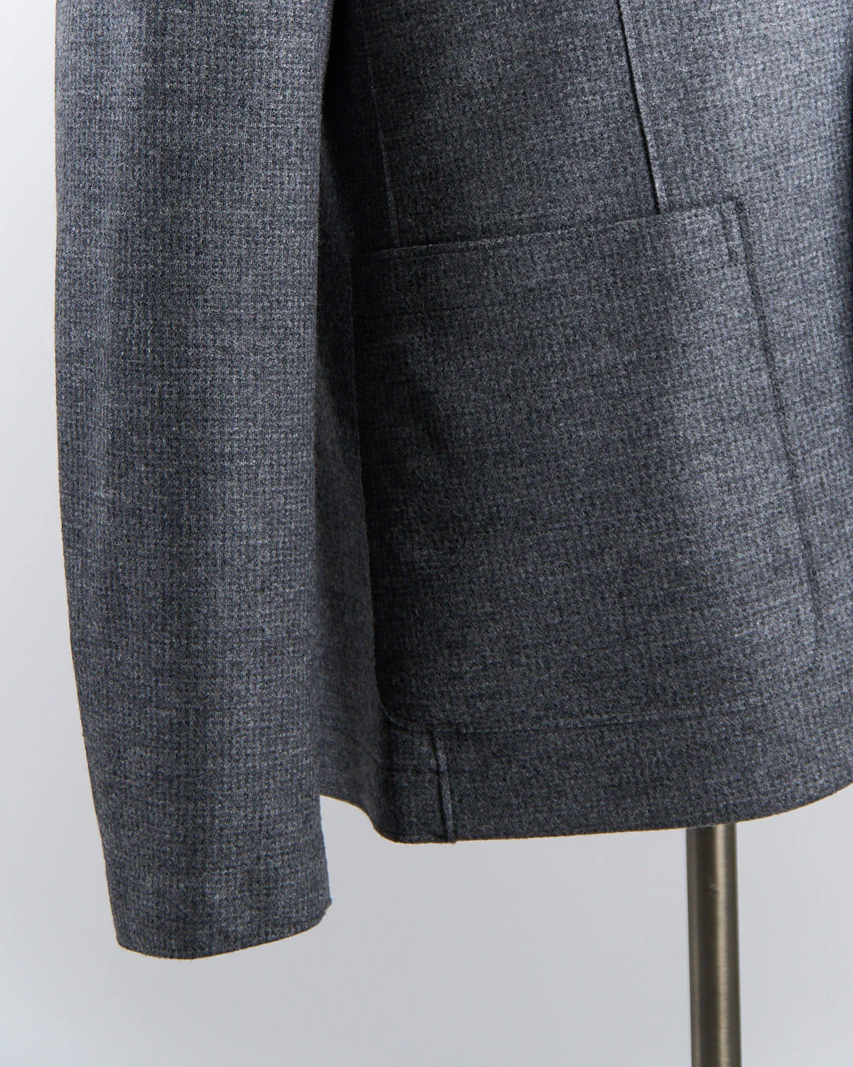 Luxury Vitale Barberis Houndstooth Stretch Knit Sweater Jacket - Image 5