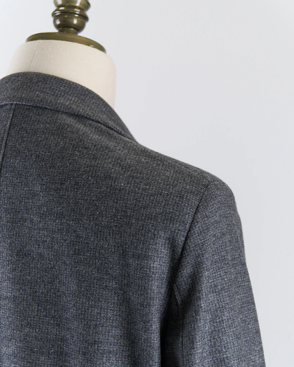 Luxury Vitale Barberis Houndstooth Stretch Knit Sweater Jacket - Image 6