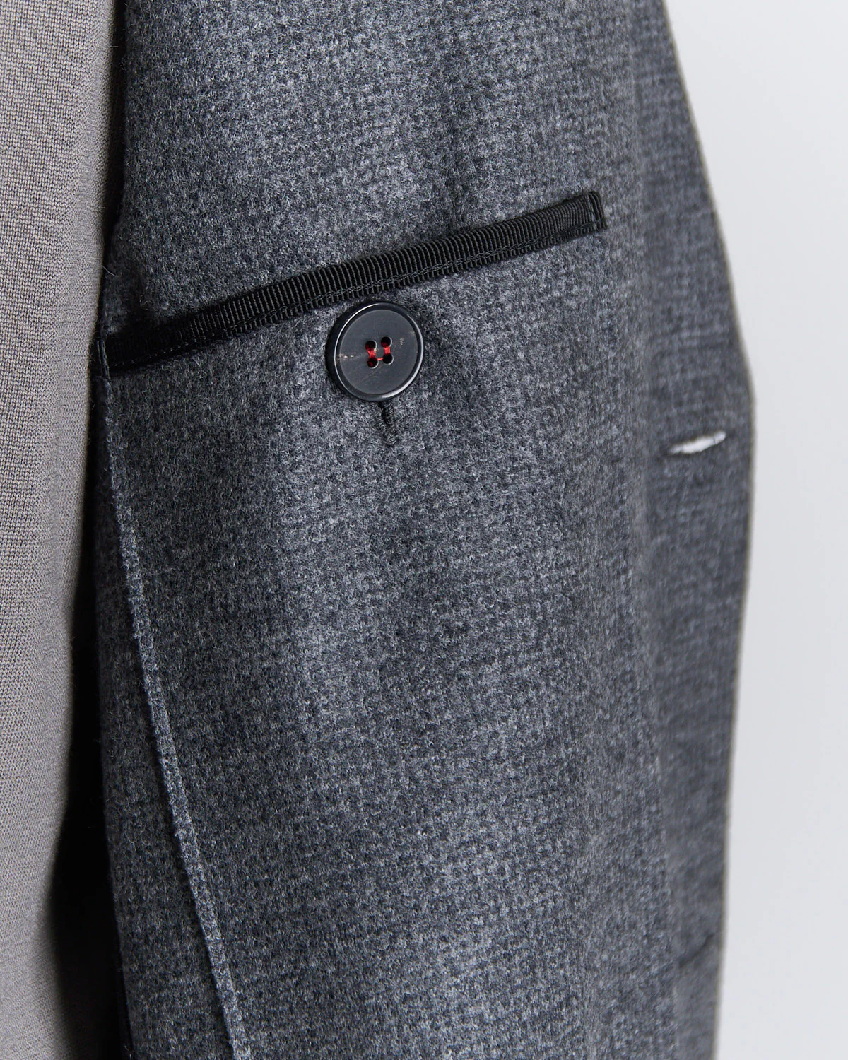 Luxury Vitale Barberis Houndstooth Stretch Knit Sweater Jacket - Image 7