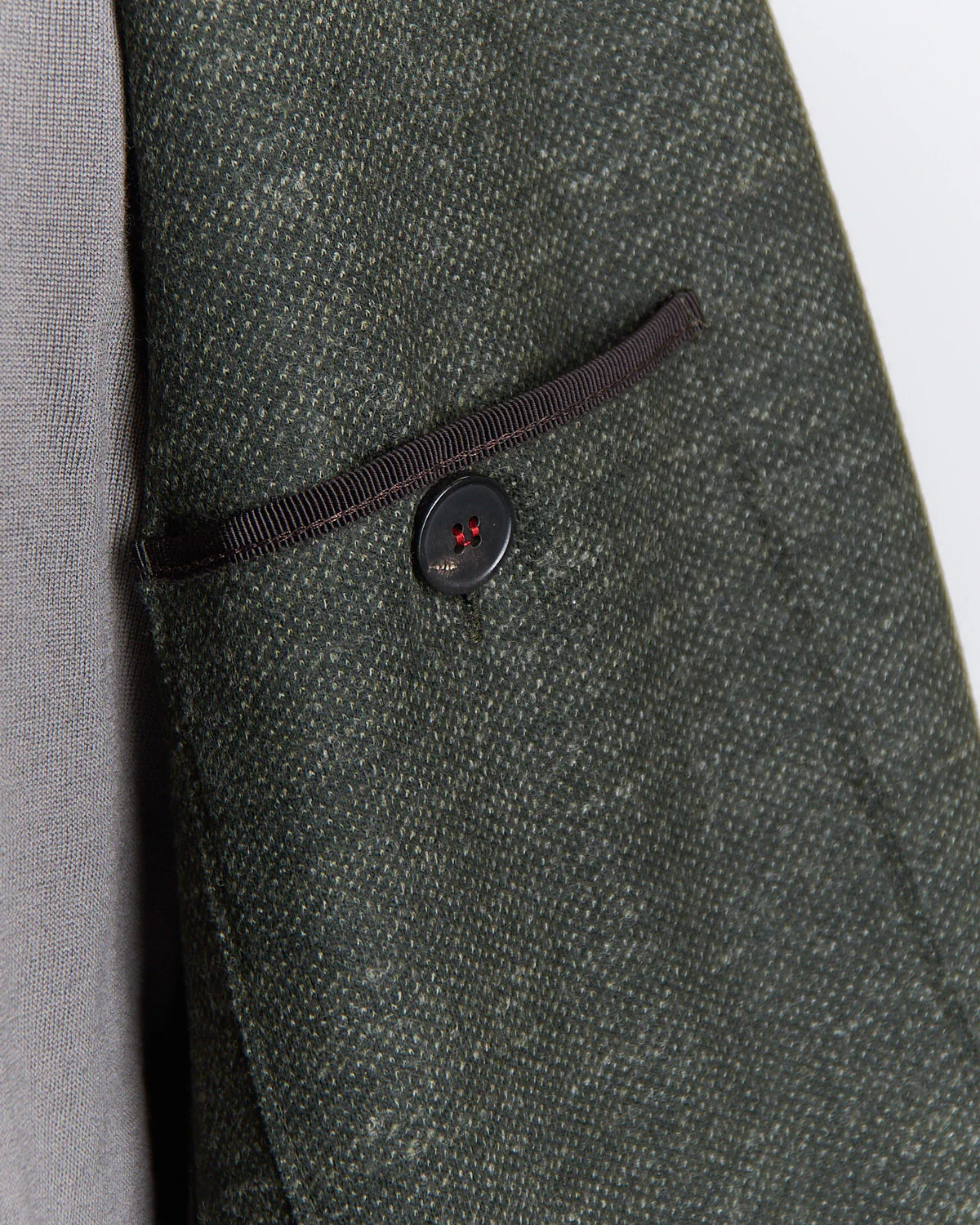 Luxury Vitale Barberis Pindot Stretch Knit Sweater Jacket - Image 8
