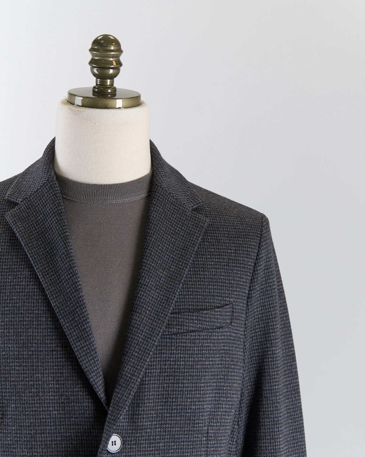 Micro Tattersall Stretch Knit Sweater Jacket - Image 2