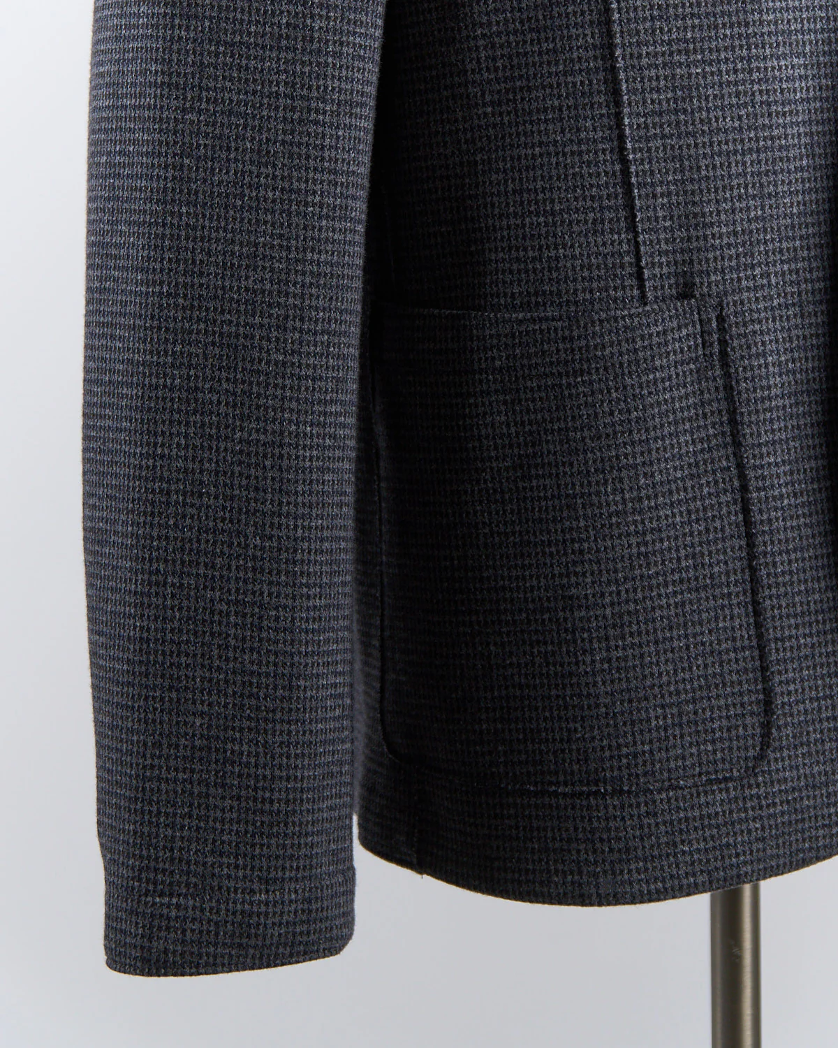 Micro Tattersall Stretch Knit Sweater Jacket - Image 5