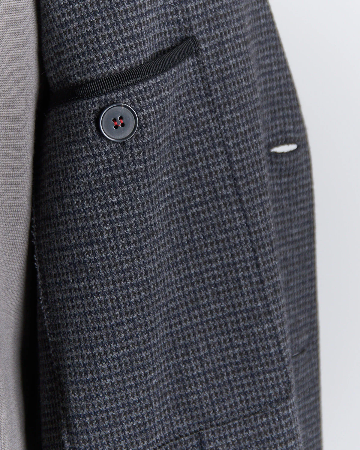 Micro Tattersall Stretch Knit Sweater Jacket - Image 7