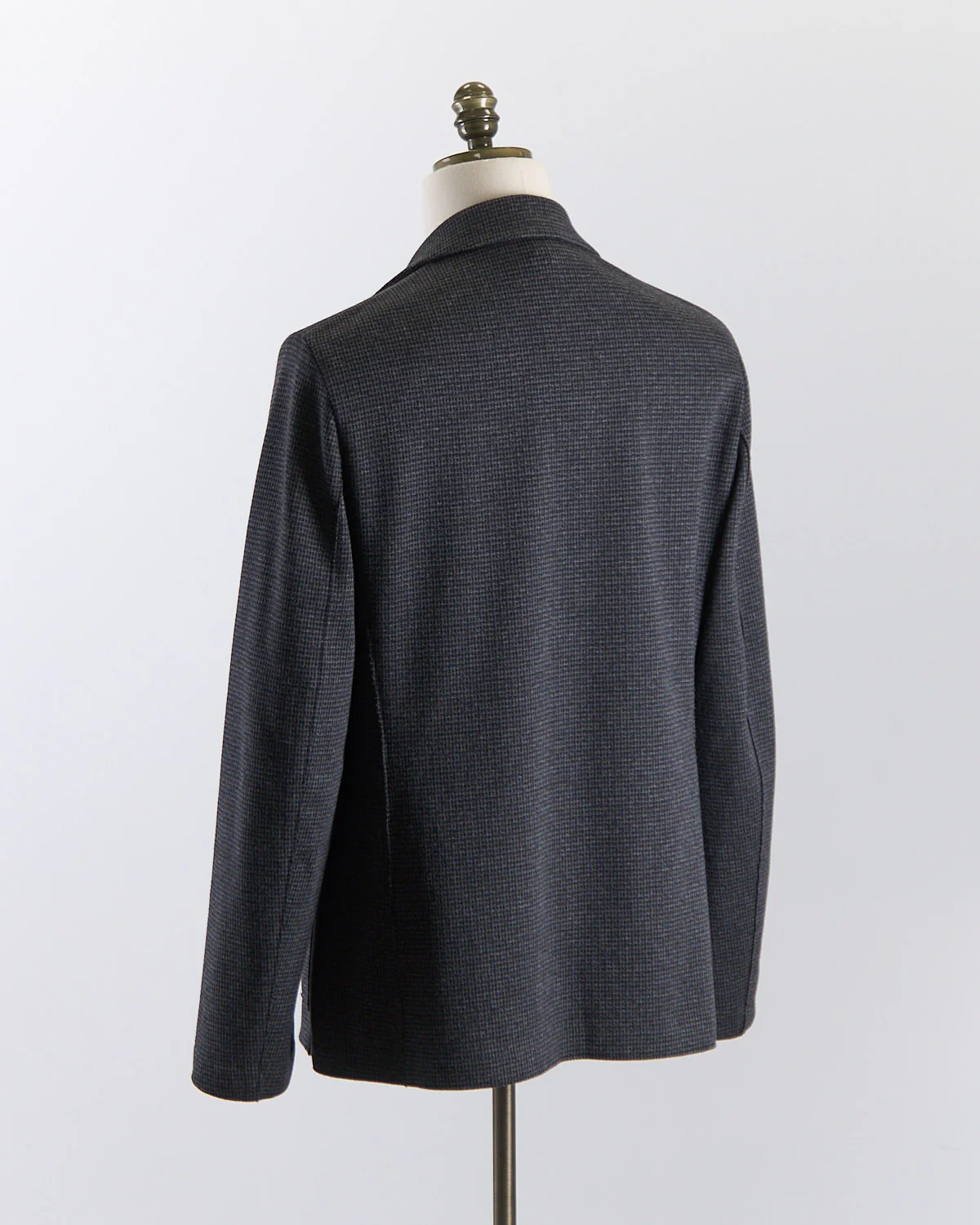 Micro Tattersall Stretch Knit Sweater Jacket - Image 9