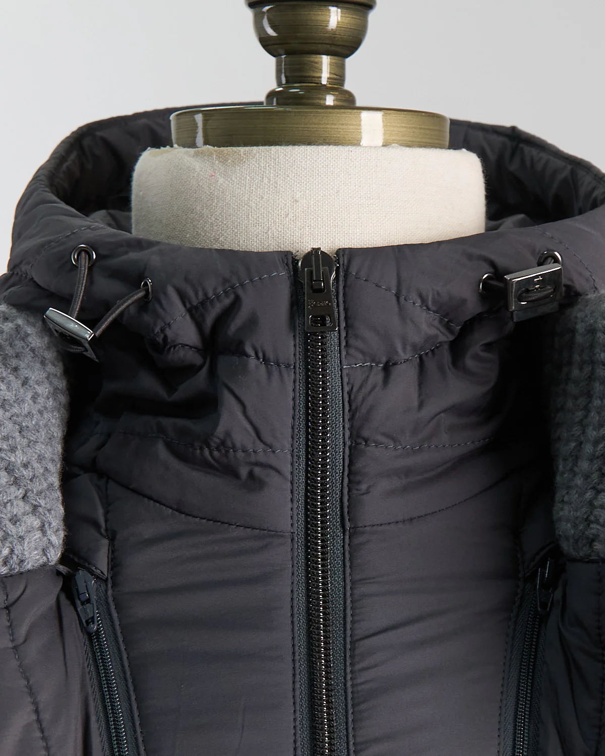 Cable Knit Long Sweater W/ Removable Windguard - Image 5