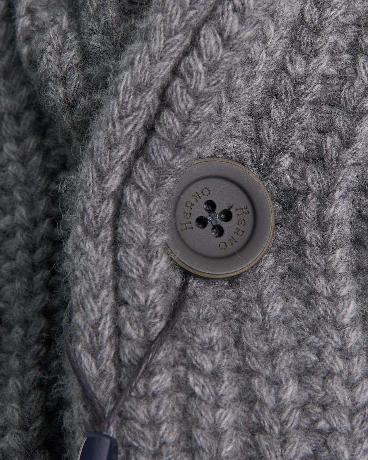 Cable Knit Long Sweater W/ Removable Windguard - Image 7