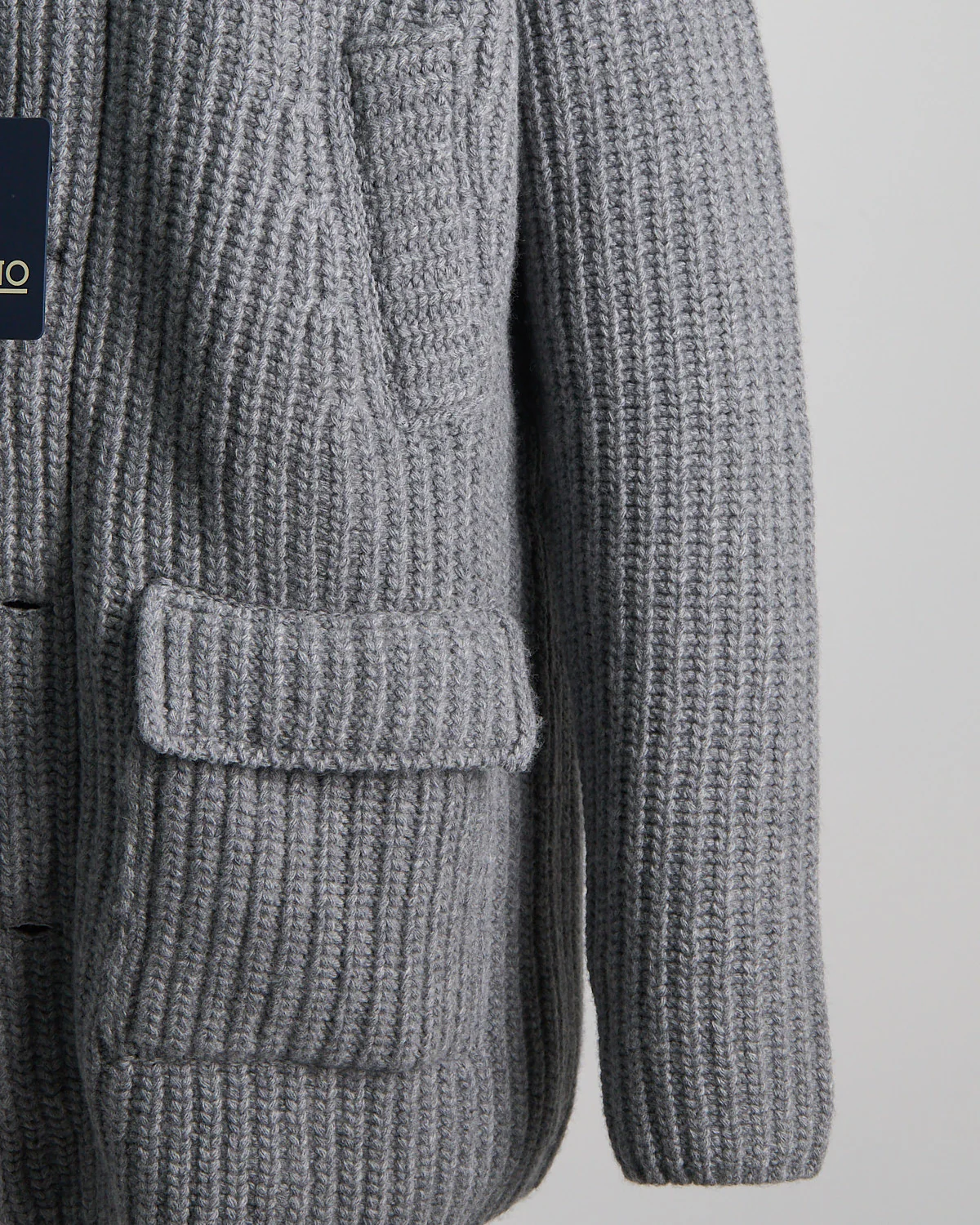 Cable Knit Long Sweater W/ Removable Windguard - Image 9