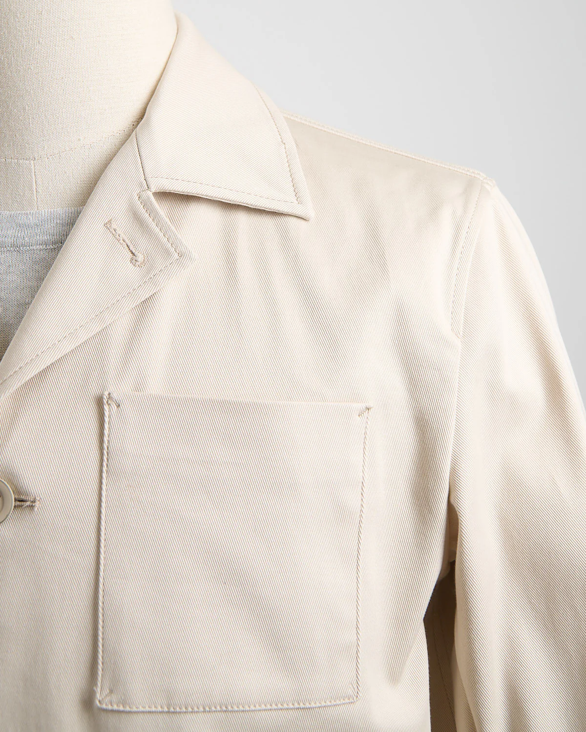 Cotton Stretch Twill Jacket With Patch Pockets And Buttons - Image 2
