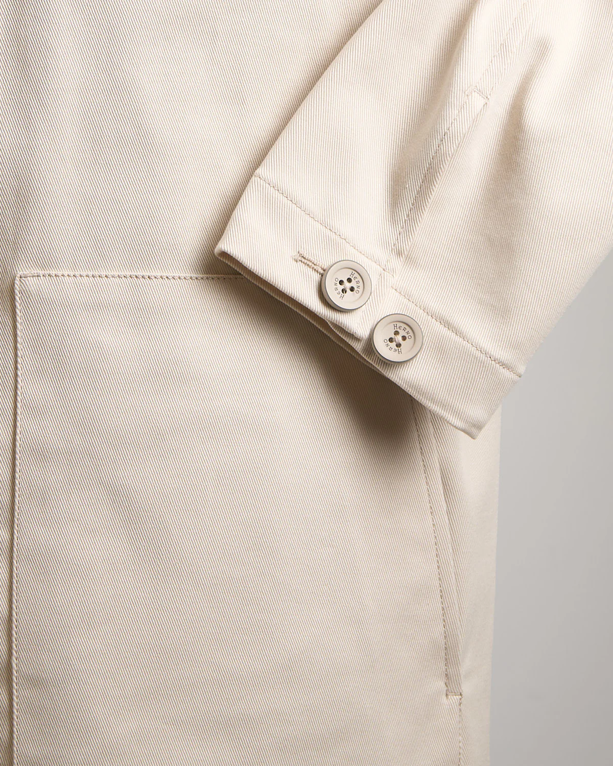 Cotton Stretch Twill Jacket With Patch Pockets And Buttons - Image 7