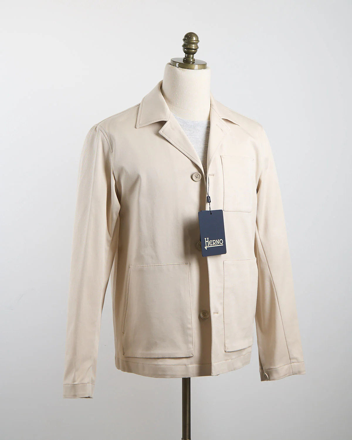 Cotton Stretch Twill Jacket With Patch Pockets And Buttons - Image 9