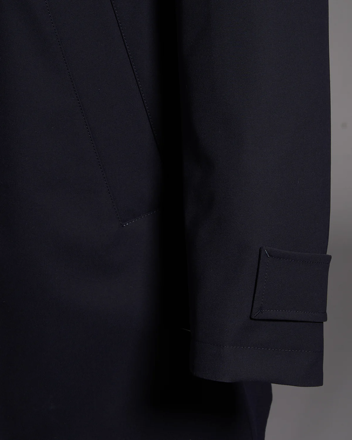 Lightweight Woolen Effect Trench Coat - Image 4